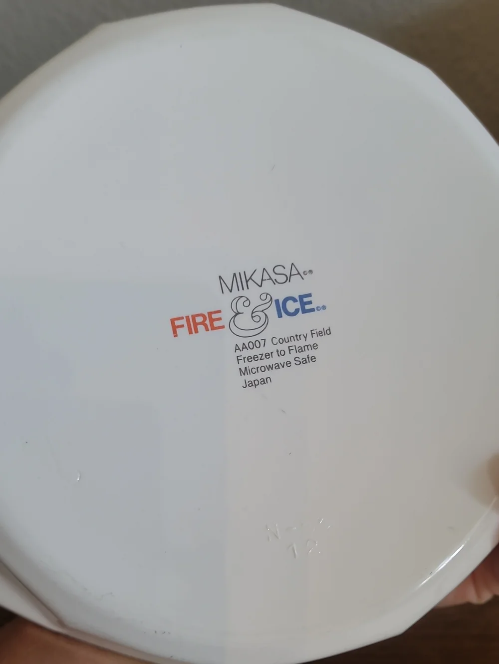 Vintage Mikasa Fire & Ice Country Field Baking Dish AA007 Japan Casserole
